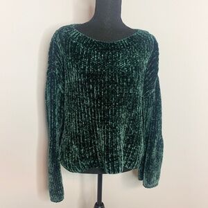 Express Knit Oversized Green Wide Cuffs Sweater (S)